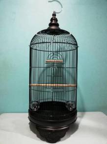 Black Dome Iron Bird Cage Sangkar Burung A 36x87cm