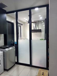 Pintu Sliding Kace Bilik Penjabat Aluminum&Kace