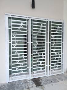 Grill Pintu Sliding corak bunga