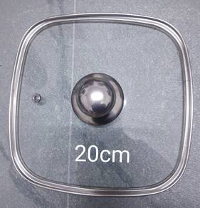 Square tempered glass lid 