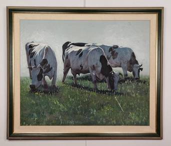 Pastoral Calm Oil Painting Signed, Unverified