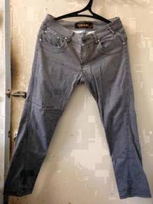 TECHNO Black n White Checked Jeans