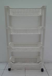 Four-Tier Mobile Storage Rack 