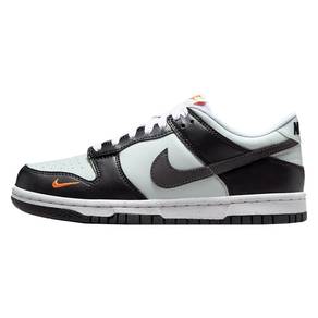 Nike Dunk Low 'Grey Black Orange Mini Swoosh’