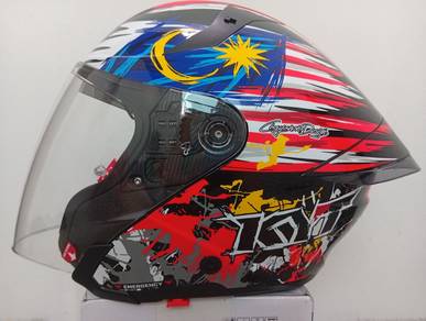 KYT NF-J 3 Nation Open Face Helmet (Size XXL) - Go