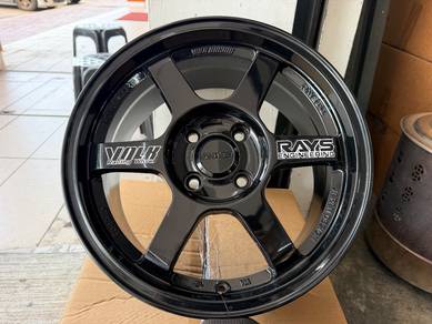 Te37 15inch 4x100 black —Rim baru—