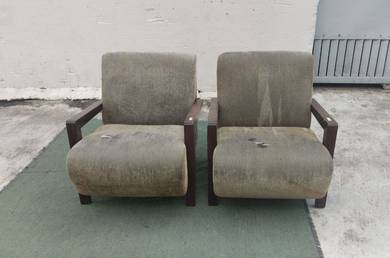 YE14G Kerusi Kayu 1+1 Seater Wooden Sofa Arm Chair
