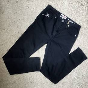 AAPE Bape Skinny Fit Stretchable Black Pant