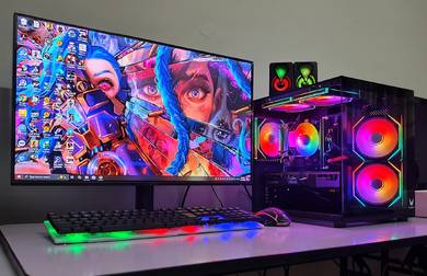 PC 40 Game i7 16gb Ram GTX 1050Ti 24 inch Monitor 