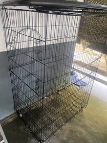 Cat Cage 4 LEVELS Foldable Sangkar 4 Tingkat
