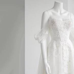 White fishtail wedding bridal dress gown RB2417