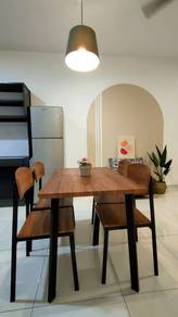 Muji Dining Set Kayu Kukuh Sturdy Wood 4-seater