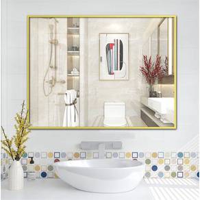 Gold Rectangular Mirror with metal frame Rectangle