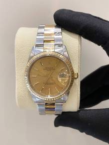 2002 Rolex Oyster Perpetual Date Half 18k750