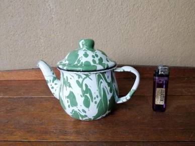 Antique enamel mini teapot