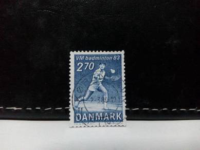 1983 Denmark Stamp, Badminton Player Lene Koppen