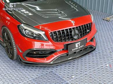 Mercedes W176 A45 Hood Front Lip Canard Carbon