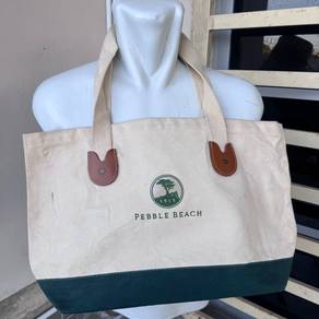 Pebble Beach branded canvas tote bag