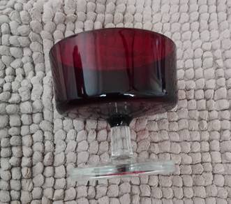 Vintage French Luminarc Ruby Red Glass