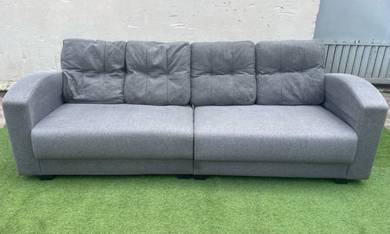 YF05A Kerusi 7.5 Feet 4 Seater Sofa Fabric Grey *