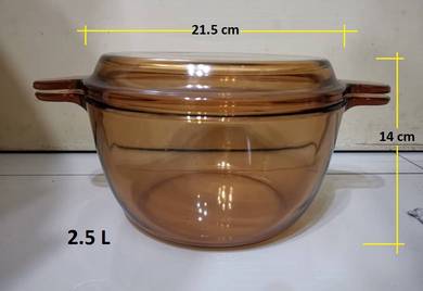 CORNING VISION FRANCE Amber Glass Bowl. Mangkuk