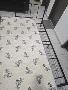 metal bed with mattress
