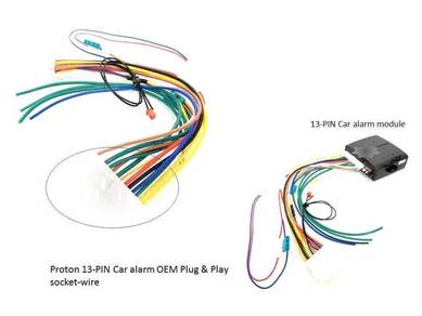 Proton 13-pin car alarm oem socket-wire (female)