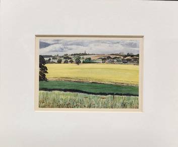 RM38 Countryside Village Landscape Framed Print📢