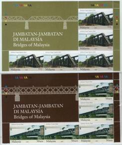 Mint Stamp Header 5 sets Bridge Malaysia 2008