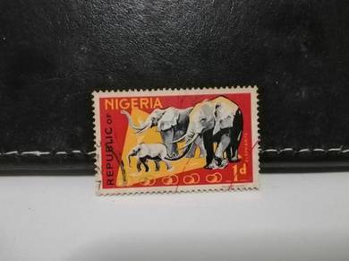 1969 Nigeria Stamp Elephant