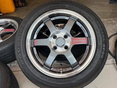 Te37 15inch Rim baru& Tayar 195/55/15 Goodride Rp8