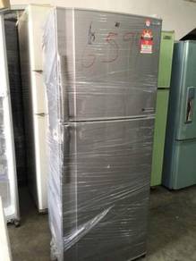 Silver 2 Pintu Fridge Freezer Refrigerator Sharp