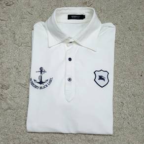 Burberry slim fit white polo t-shirt