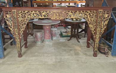 大型中式福禄寿龙纹雕花供桌｜Chinese Carved Altar Table