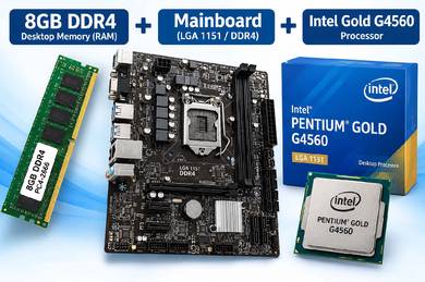 8GB DDR4 RAM CPU Intel Gold and Mainboard combo