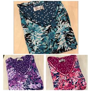 Turquoise Green Floral Ladies Nightwear