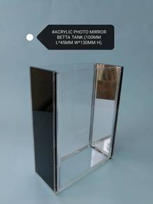 Acrylic Betta Aquarium Mirror Sides Fish Ikan Tank