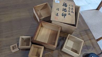 Various size of wooden box