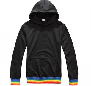 X0309 RED RETRO HOODED SWEATSHiRT PULLOVER SWEATER
