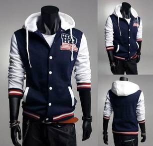BLUE R HOODIES VARSiTY SWEATER BASEBAL JACKET 🔥