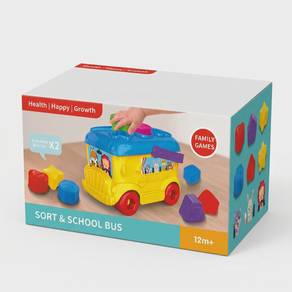 Interactive Sort & School Bus Shape Matching Toy