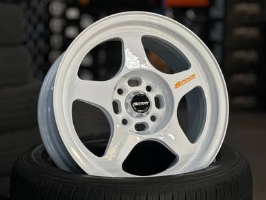 NEW 15 XOX Spoon White Rim Jazz City EK EG EF Myvi