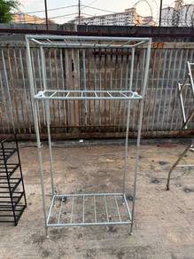 Open Wardrobe Steel Clothes Bath Rack Ampaian Baju