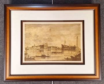 Historic Waterfront Lithograph (Reproduction)
