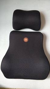 Foam car headrest & lumbar support cushion set