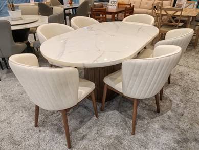 Marble Dining Set 1Table +6 Chair