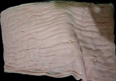 Pink Pearl Embellished Scarf
