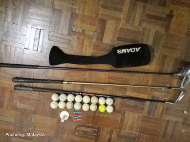 stick golf  3 unit  + free bola golf 