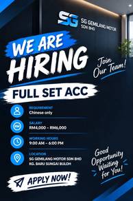 Vacancy Account Full Set Car Dealer