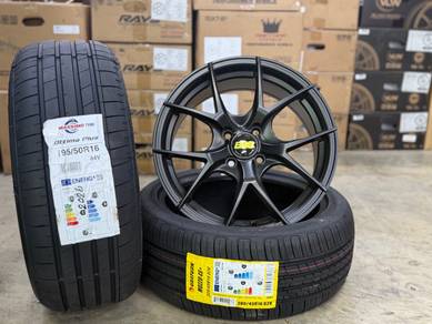 Sport Rim Baru 16 BBS CIR Matt Black Siap Tayar Ba